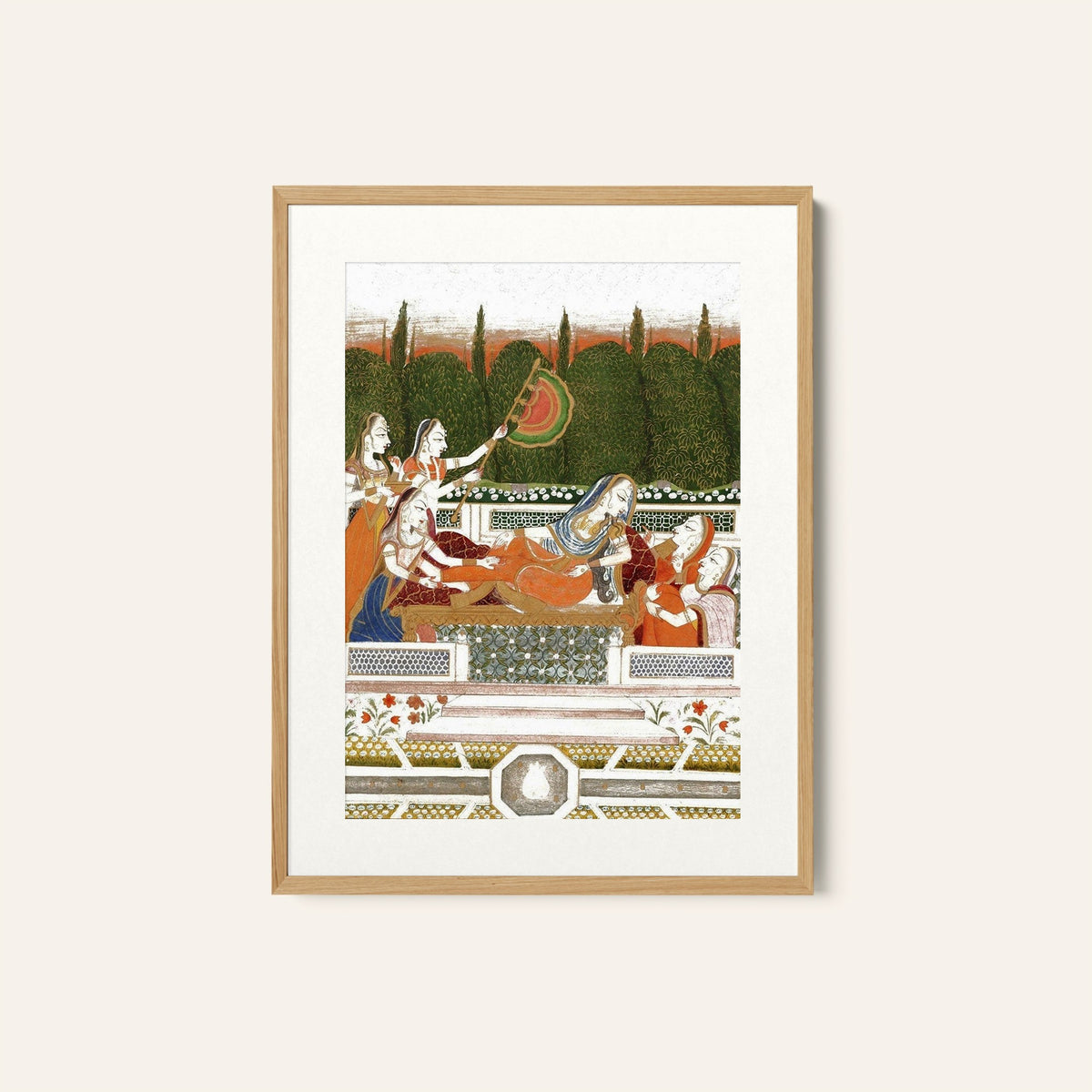 Princess meeting, Mughal Miniature Paintings