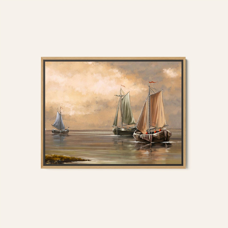 Sea landscape s fisherman boats ships art, Big Canvas Paintings