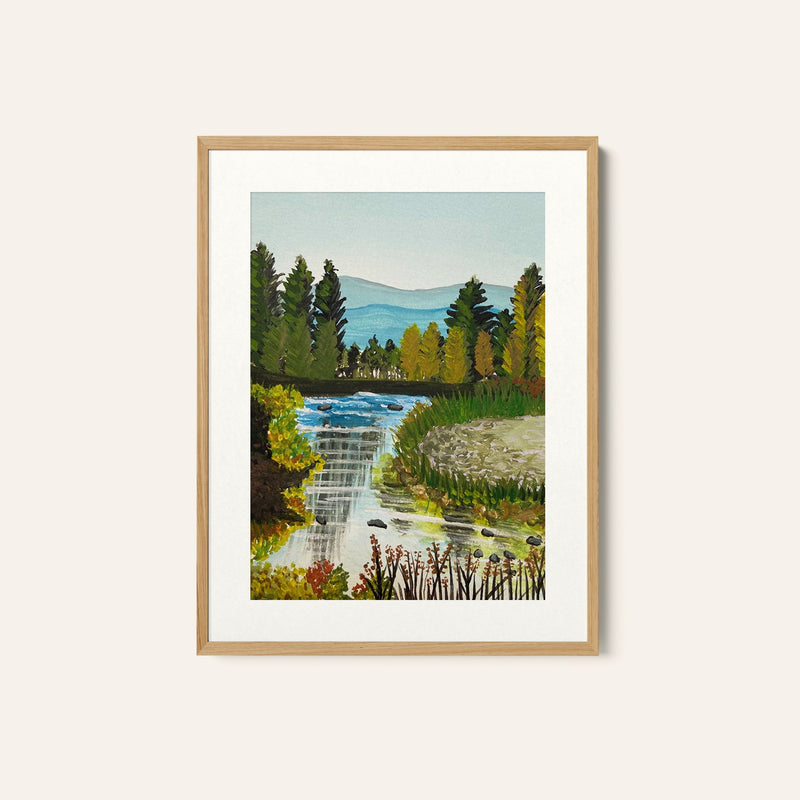 Serenity, Wall Art, Landscape Art, Nature Framed Art, Modern Art