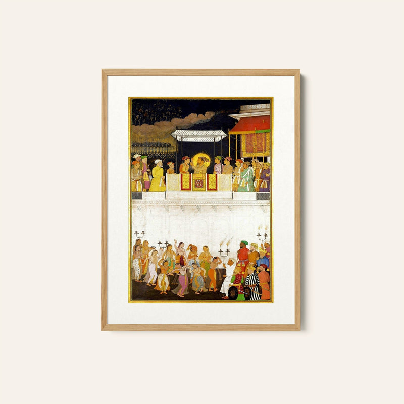 Shah Jahan honouring Prince Dara Shukoh at his wedding, Mughal Miniature Paintings
