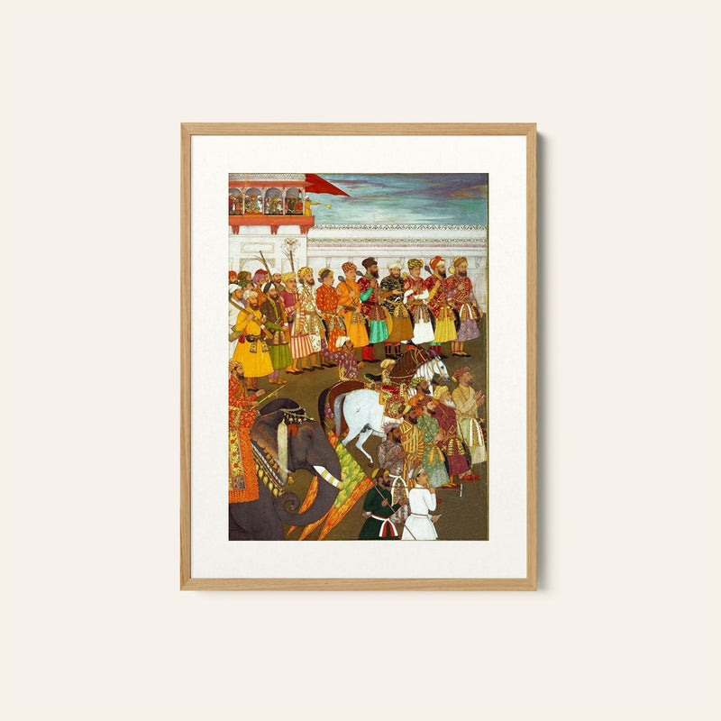 Shah jahan receiving his sons, Mughal Miniature Paintings