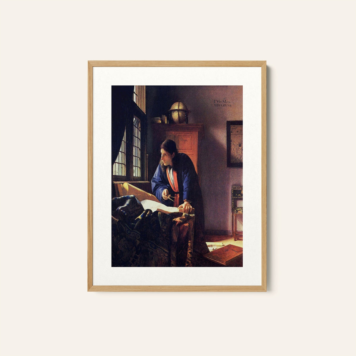 The Geographer, Johannes Vermeer Painting