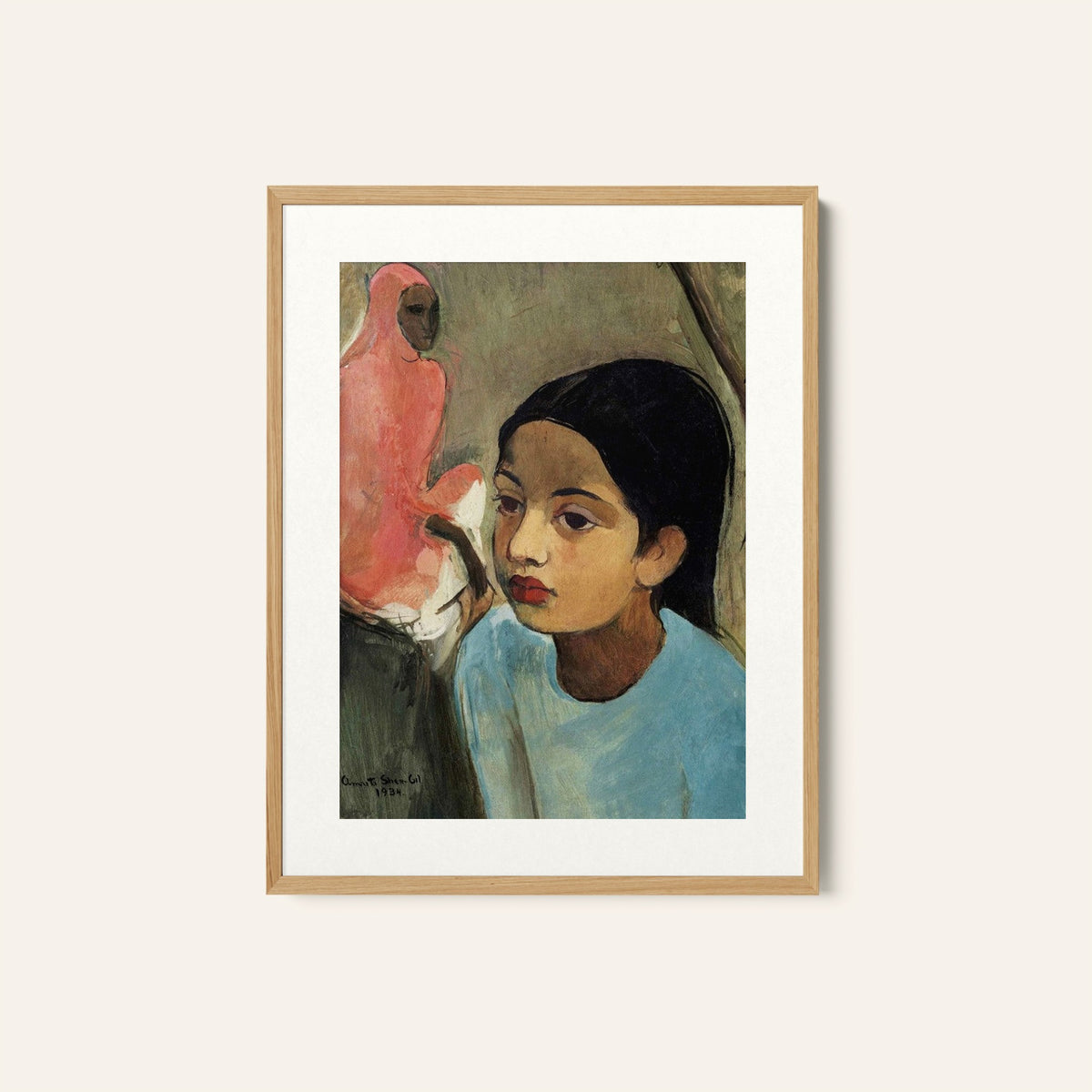 The Little Girl in Blue, Amrita Sher Gil Paintings