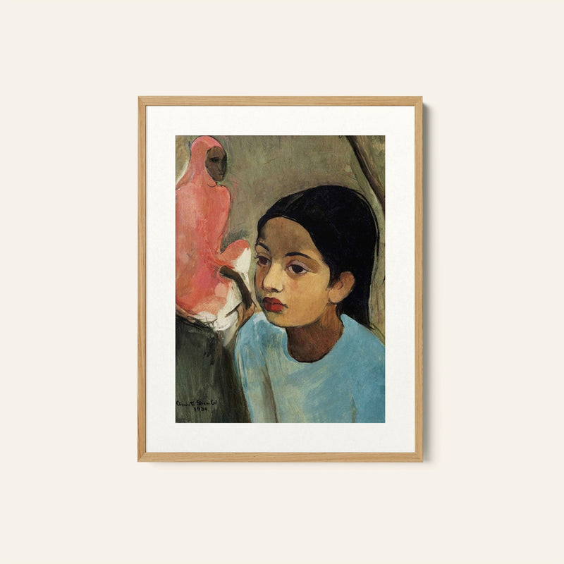 The Little Girl in Blue, Amrita Sher Gil Paintings