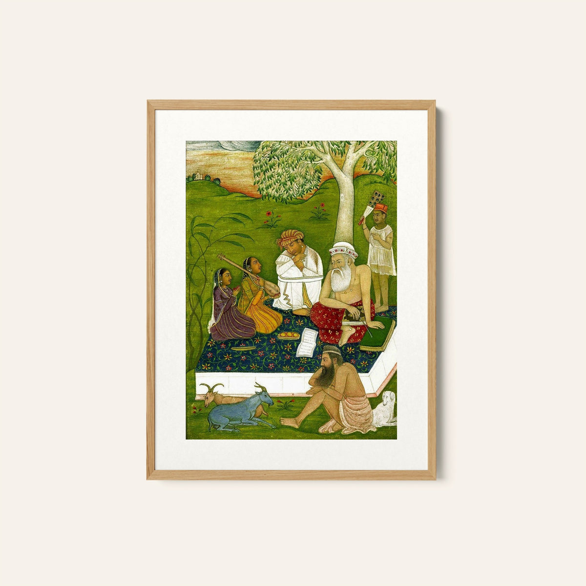 The Mughal emperor Akbar seated, Mughal Miniature Paintings