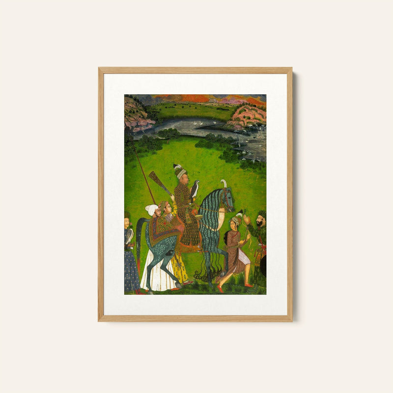 The Turkman warrior Atachin Beg Bahadur Qalmaq, Mughal Miniature Paintings