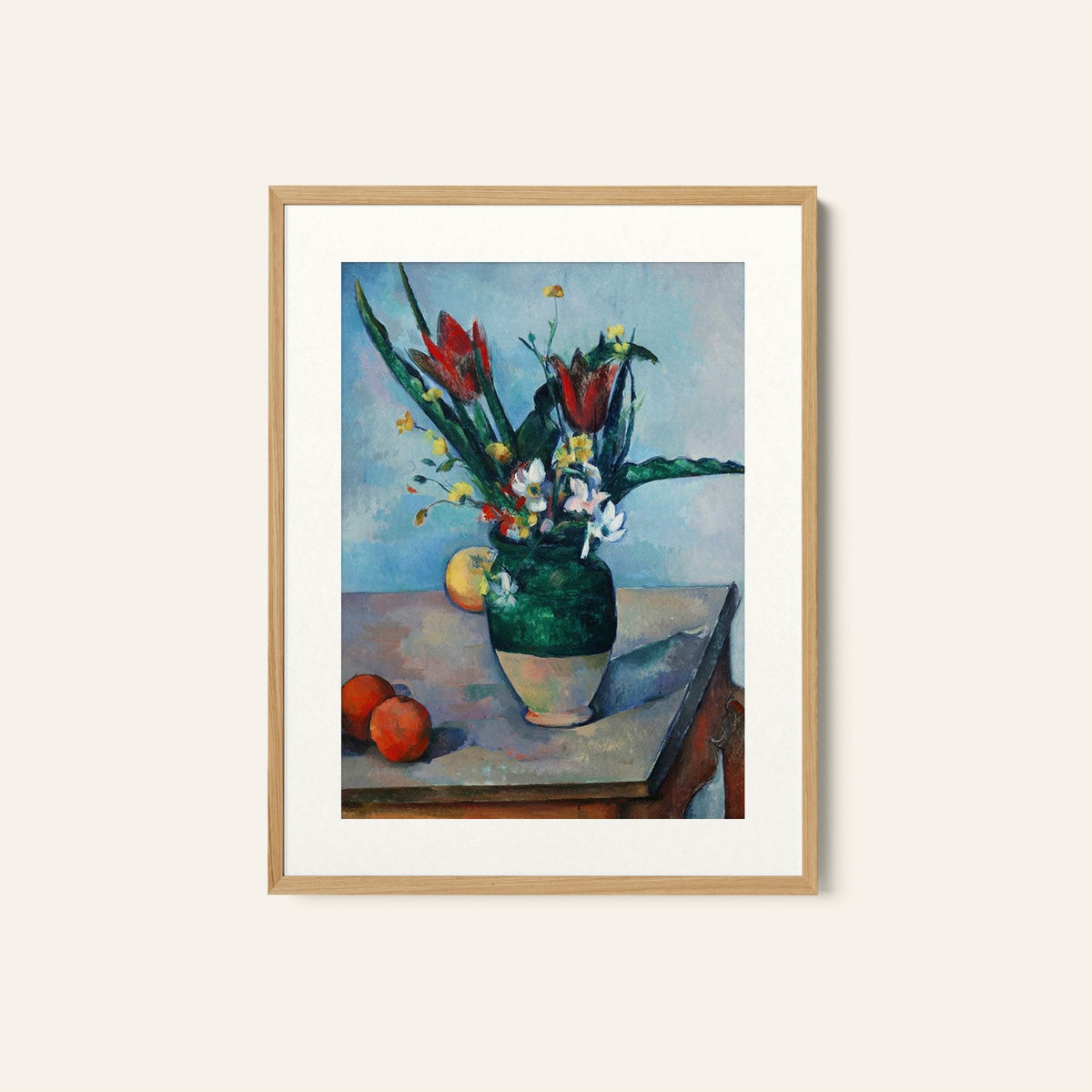 The Vase of Tulips, Paul Cezanne Painting