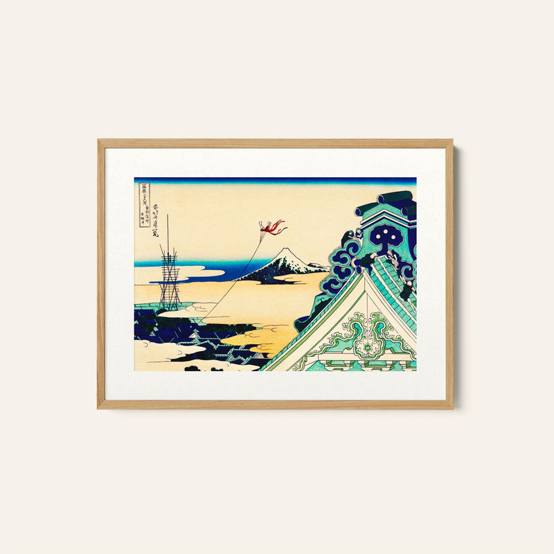 Toto Asakusa Honganji by Katsushika Hokusai, Japanese Art Painting