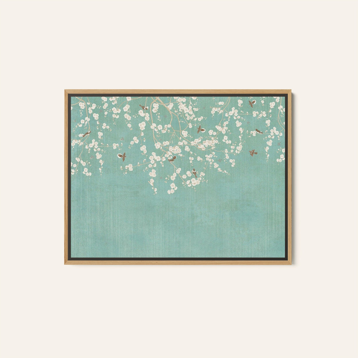 Vintage Birds on Branches, Canvas Painting