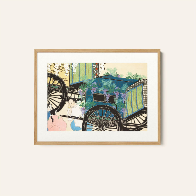 Wagon from Momoyogusa, Japanese Art Painting