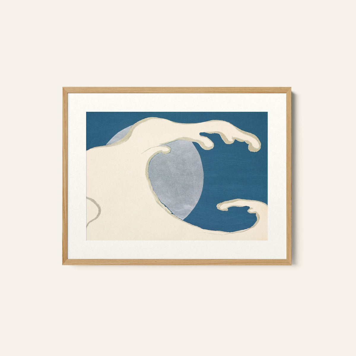 Waves and sun from Momoyogusa by Kamisaka Sekka, Japanese Art Painting