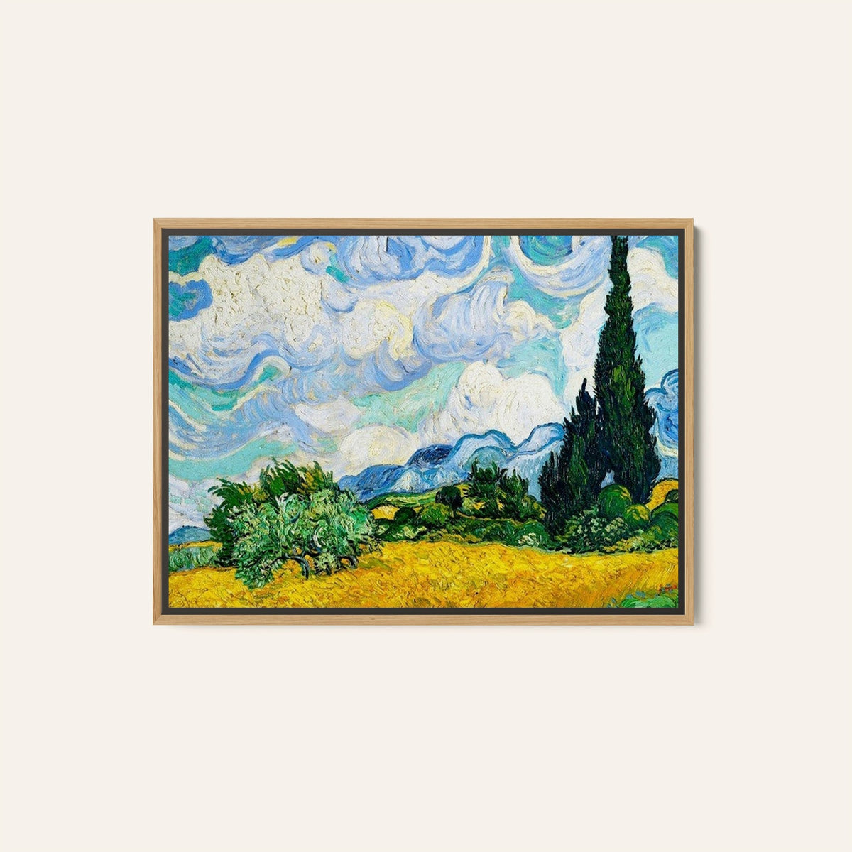 Wheat Field with Cypresses by Vincent Van Gogh, Big Canvas Paintings