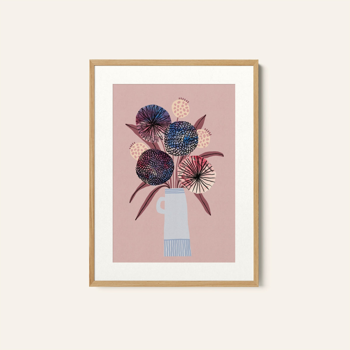 Wildflower Bloom, Minimal Art, Minimalist Painting