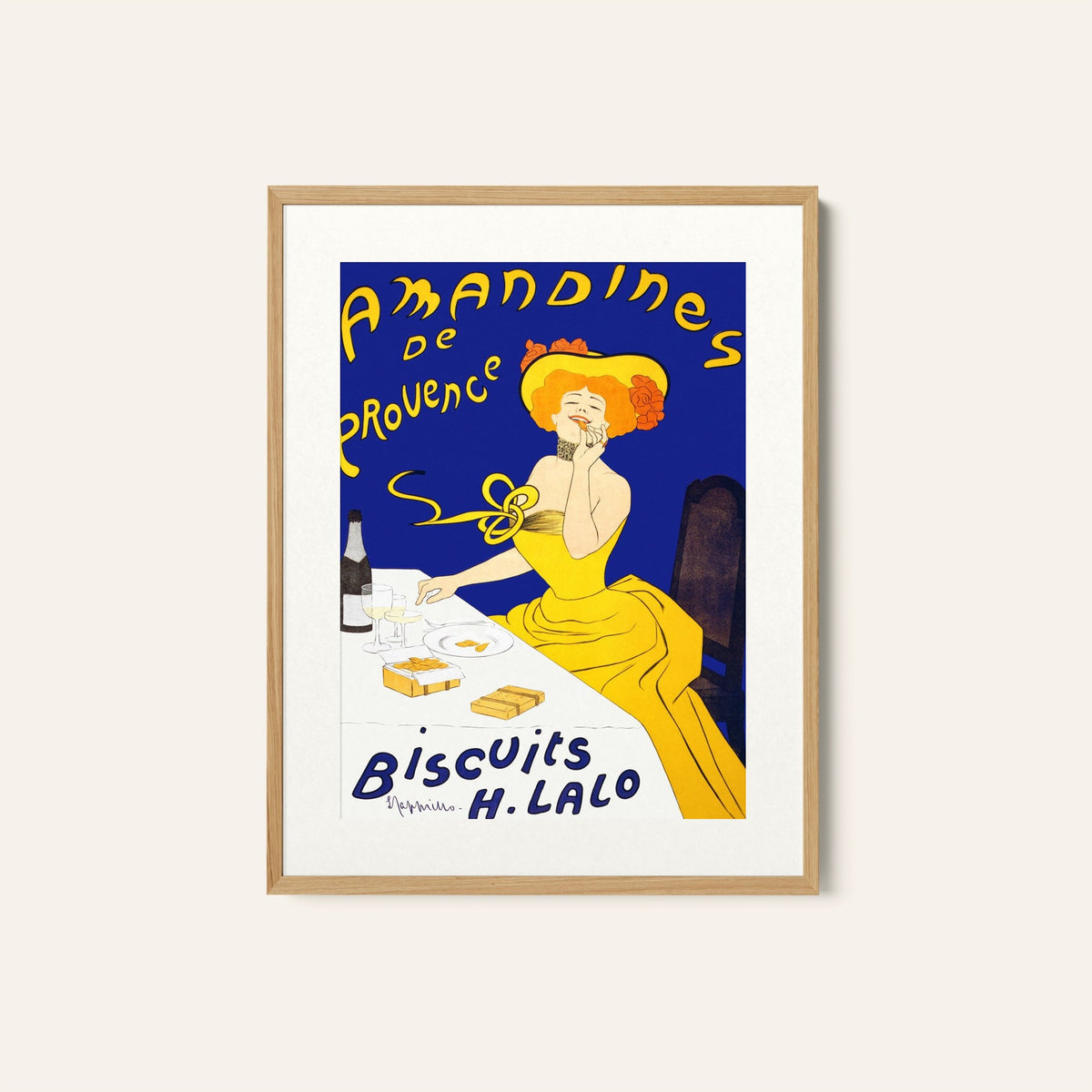 Woman eating almond Art Nouveau