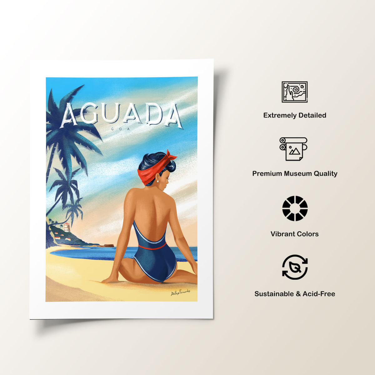 AGUADA Goa I, Goa Poster, Travel Poster