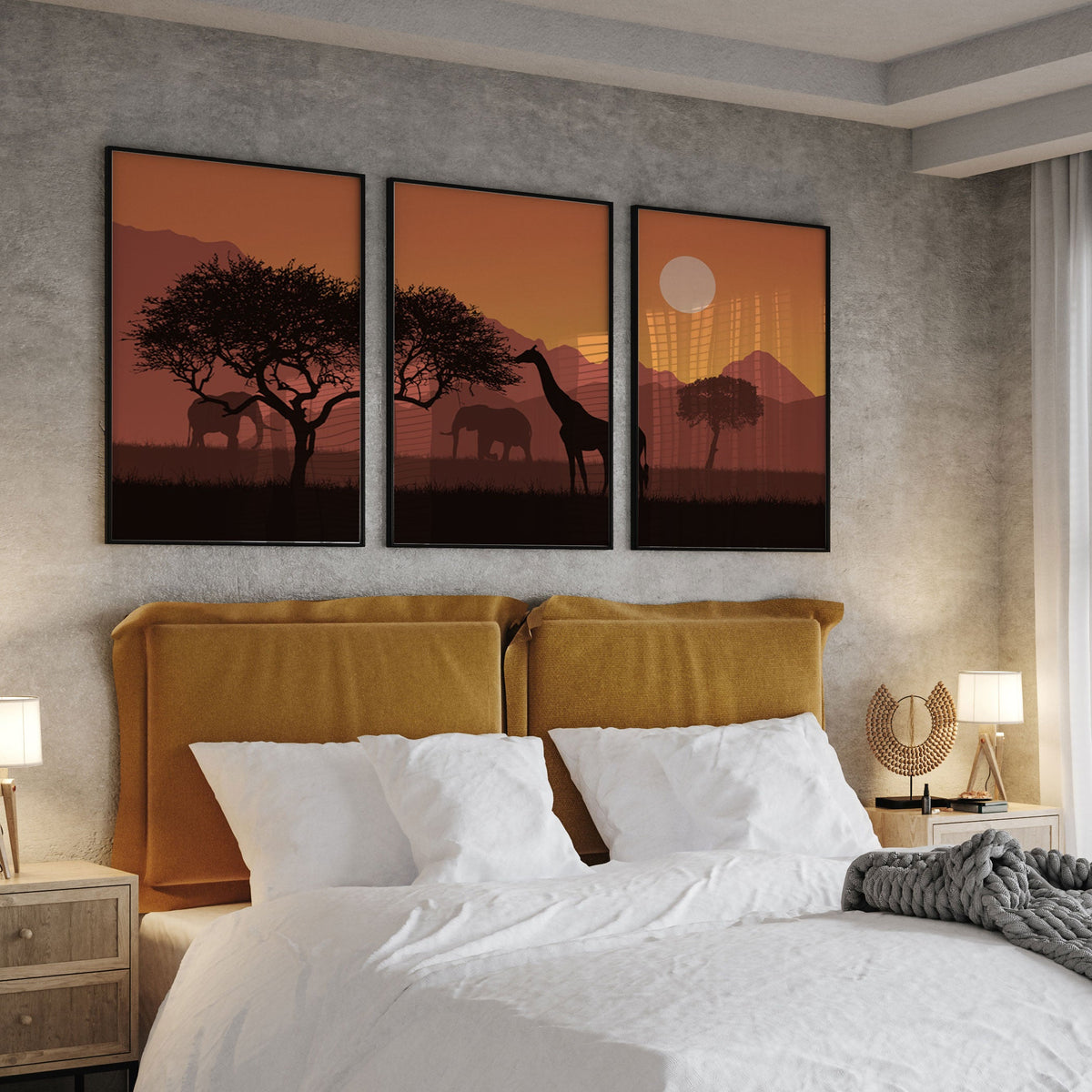 Jungle Safari, Set of 3, Set of Three Paintings