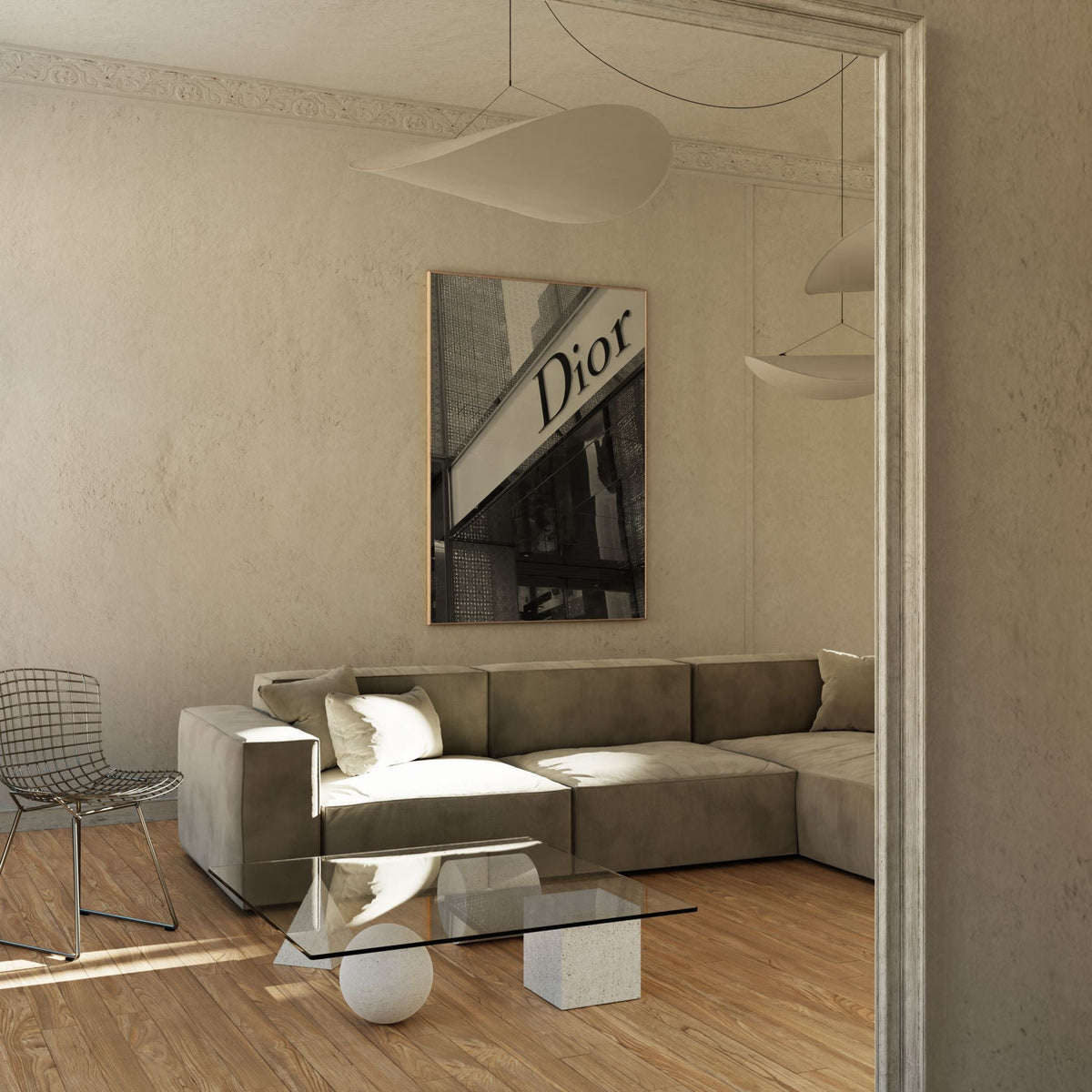 Dior, Black and white Painting