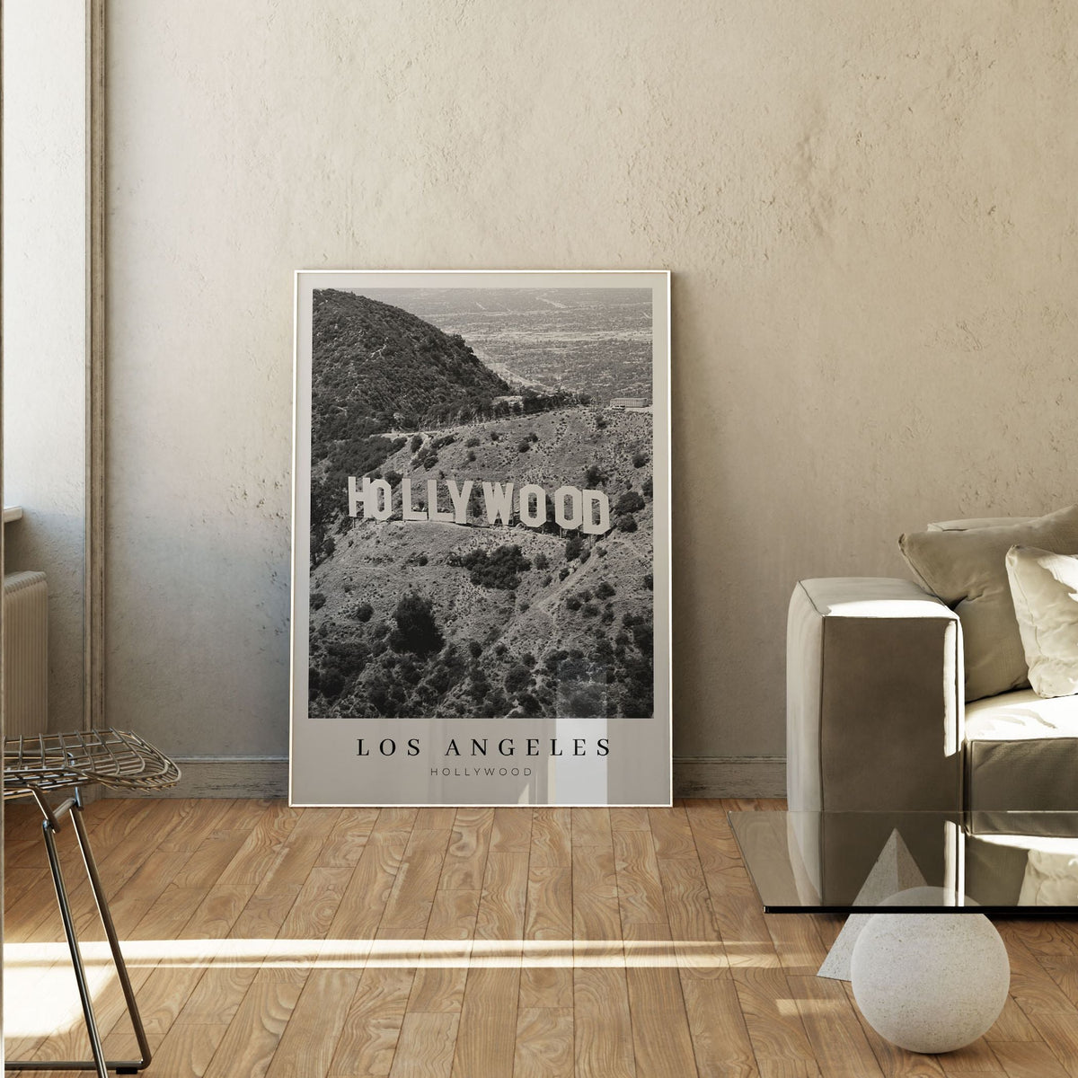 Los Angeles Hollywood BW, Black and white Painting