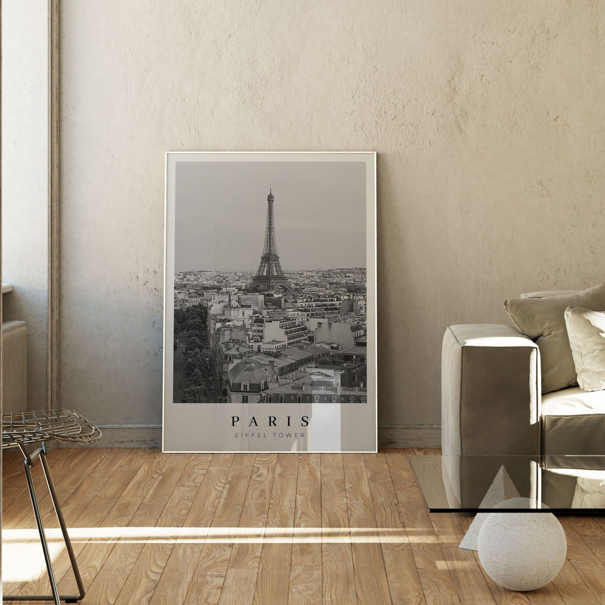 Paris Eiffel Tower II BW, Black and white Painting