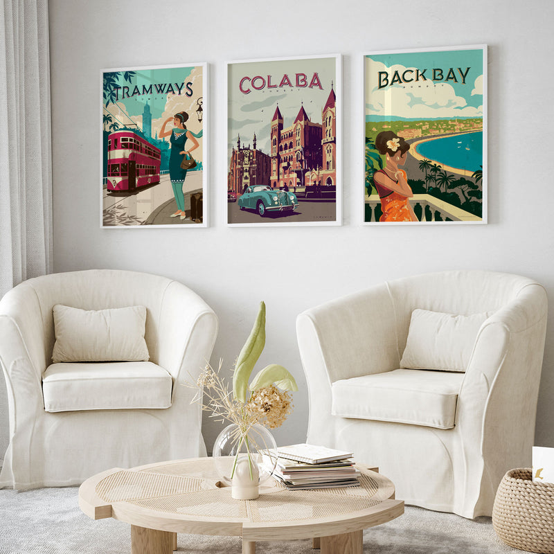 Bombay Series VI, Bombay Vintage Posters, Mumbai Posters