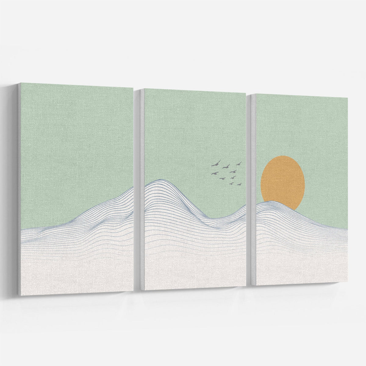 Abstract Art Landscape, Set of 3, Set of Three Paintings
