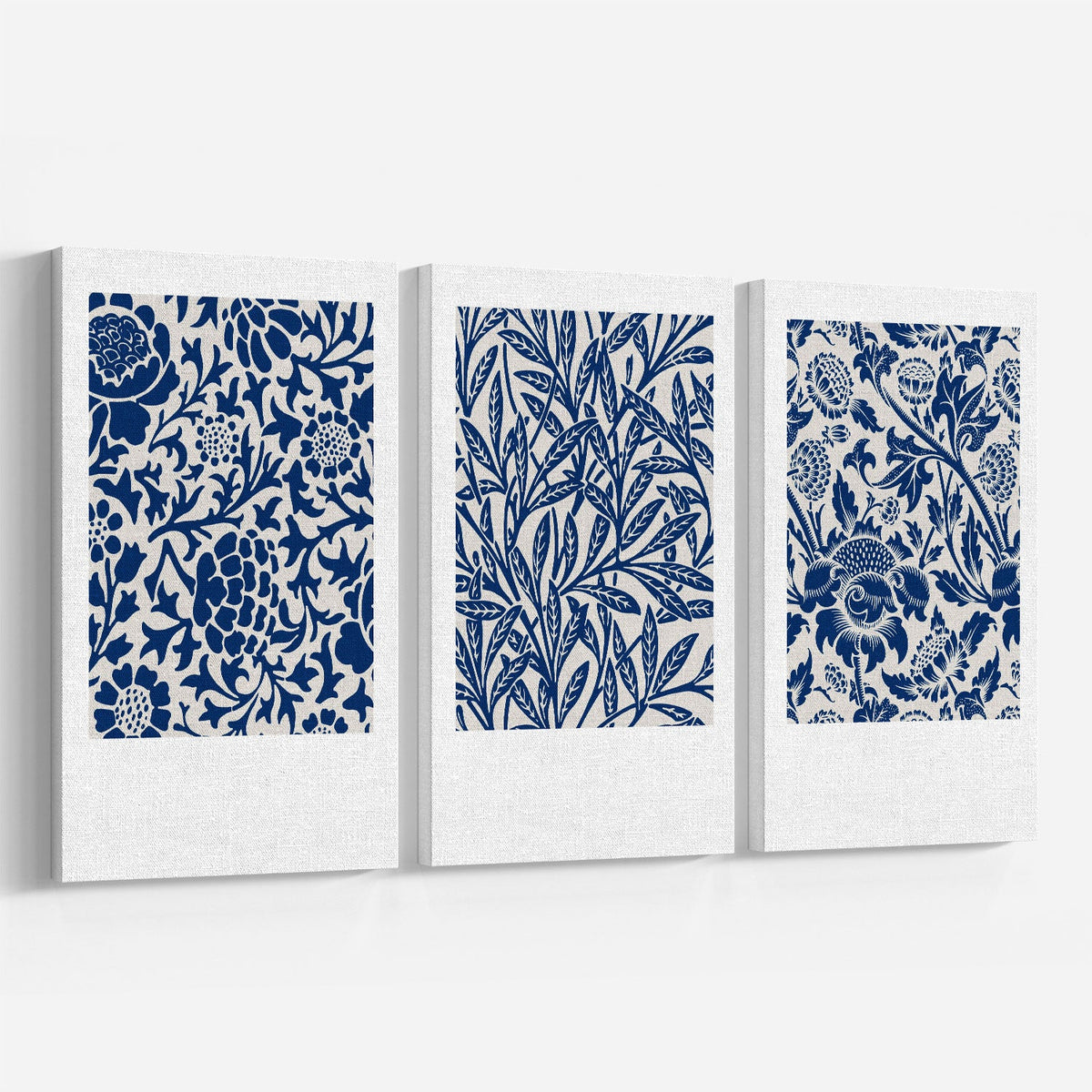 Botanical Oriental Pattern, Set of 3, Set of Three Paintings