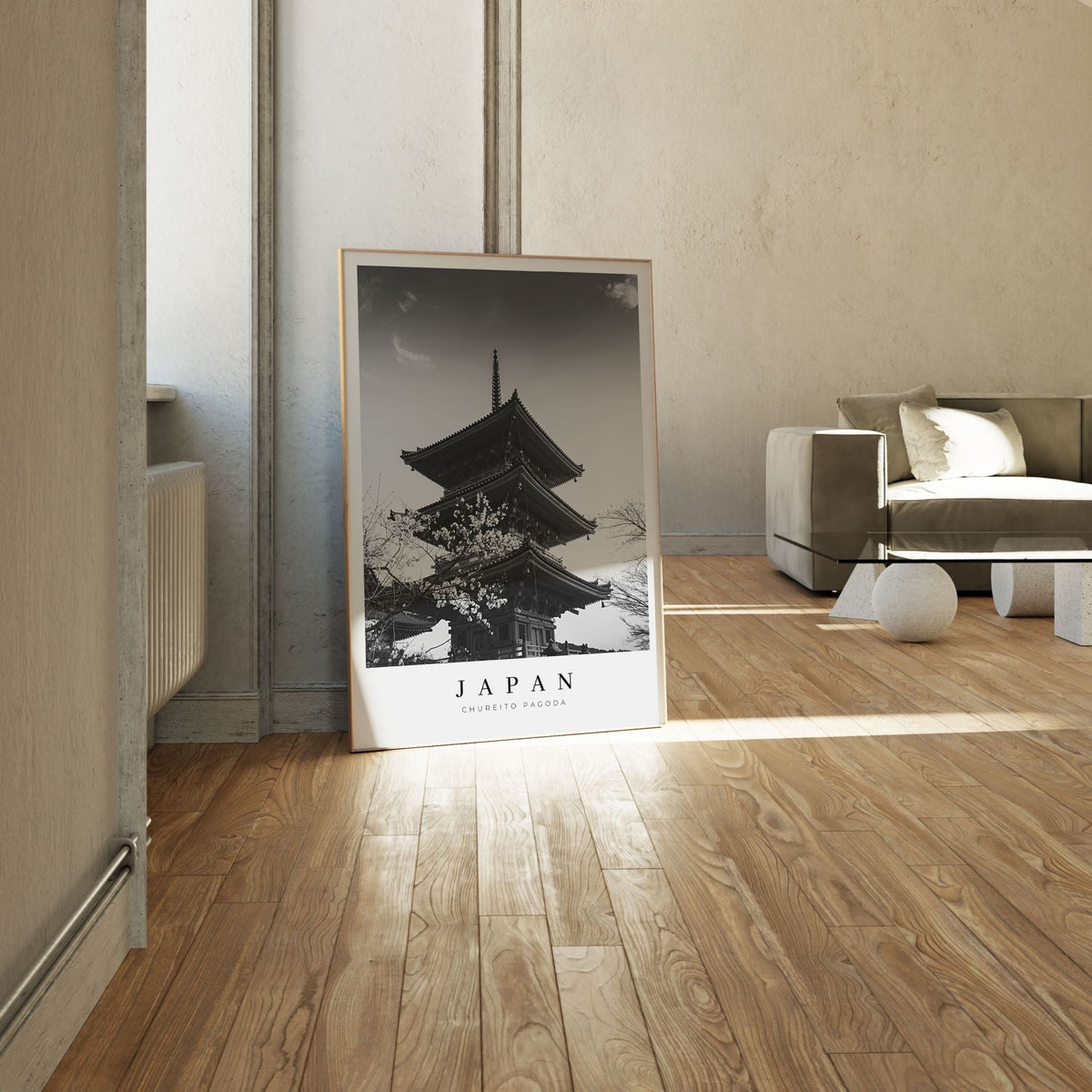 Japan Travel BW, Black and white Painting