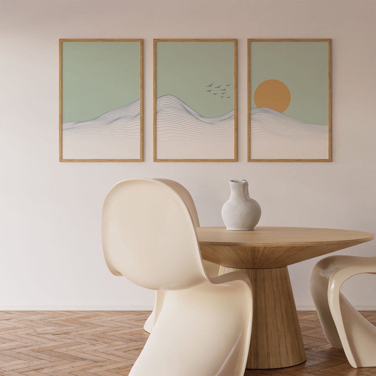 Abstract Art Landscape, Set of 3, Set of Three Paintings