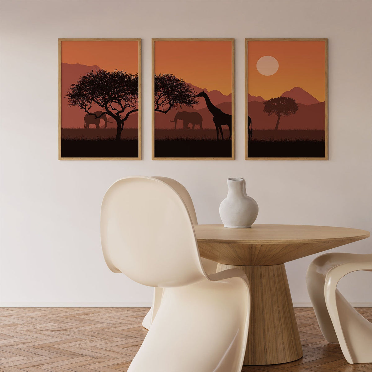 Jungle Safari, Set of 3, Set of Three Paintings