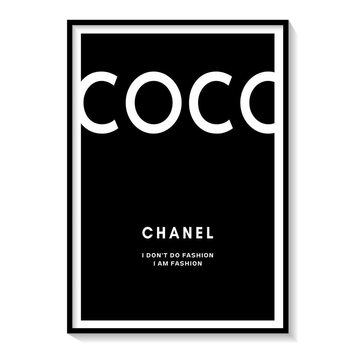 Buy Chanel Poster Black Fashion Poster & Prints Online India at Best ...