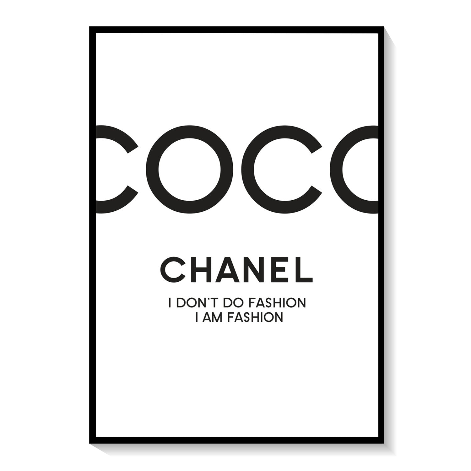 Coco Chanel Poster in White I: Buy Premium Framed Fashion Posters