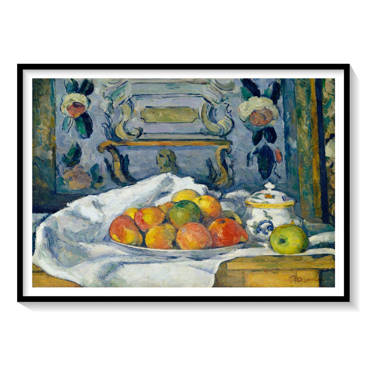 Dish of Apples Painting & Wall Art Print by Paul Cezanne - Dessine Art