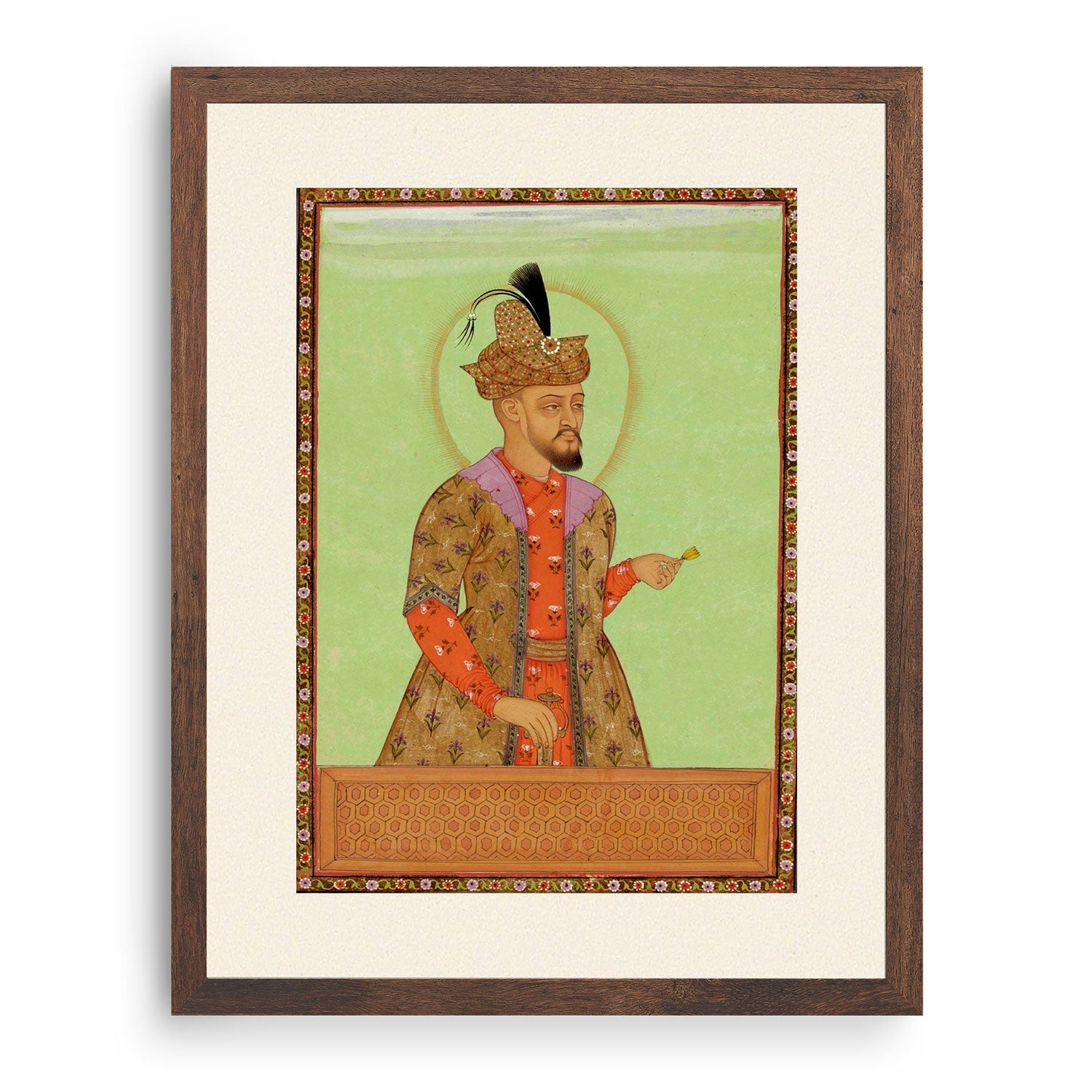 Humayun Drawing Portrait of Humayun son of babur: Buy Mughal Miniature Paintings ...