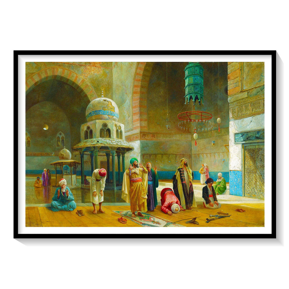 Prayer in the mosque of Sultan Hasan Cairo: Buy Arabic Islamic ...