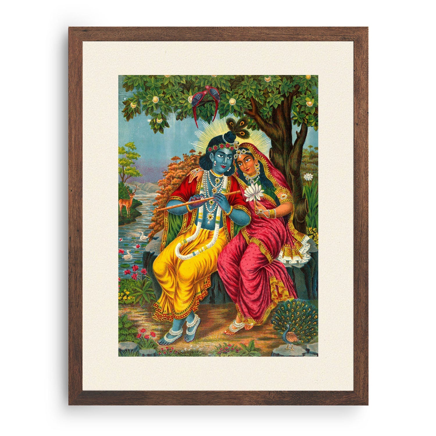 Radha Krishna Painting Painting & Wall Art Print by Raja Ravi ...