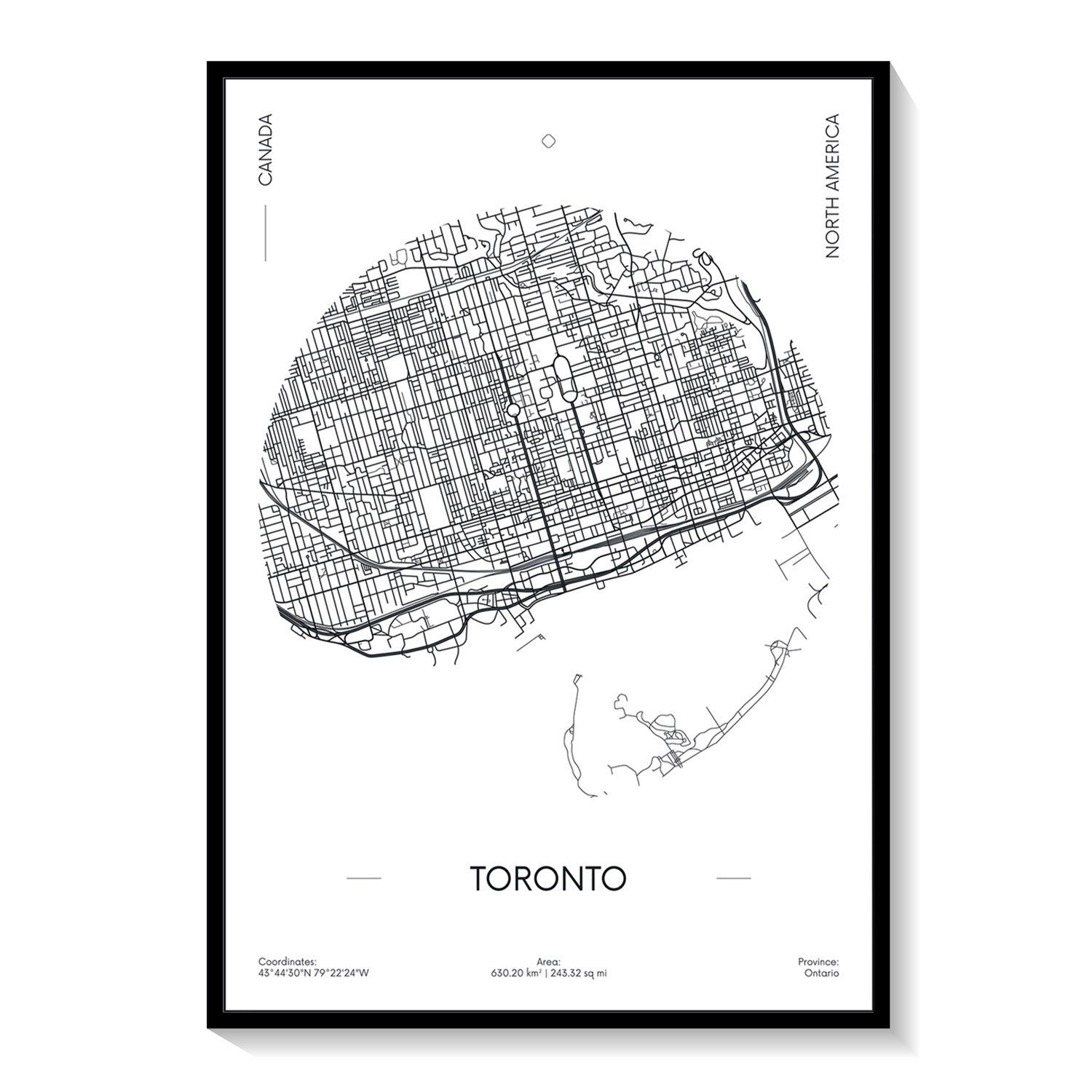 Ork Posters Toronto Neighbourhood Map Print