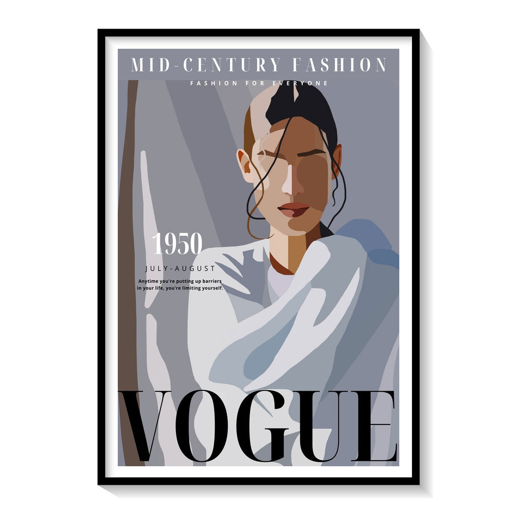 VOGUE svartvit (30x40cm) poster  Fashion art prints, Chanel poster, Black  and white posters
