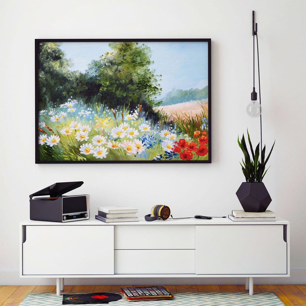 A Flower Garden Morning, Big Canvas Paintings