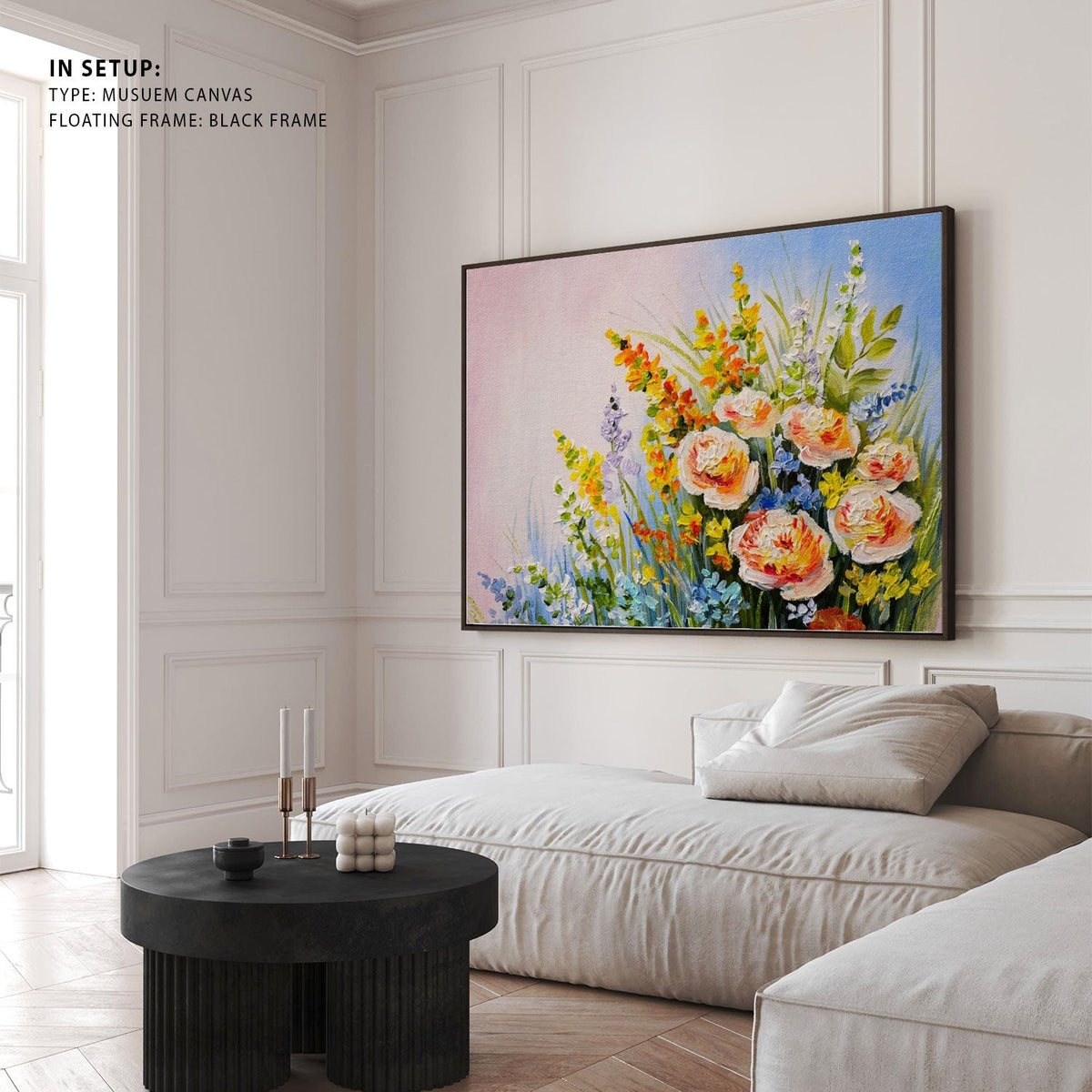 Abstract bouquet of summer flowers, Big Canvas Paintings
