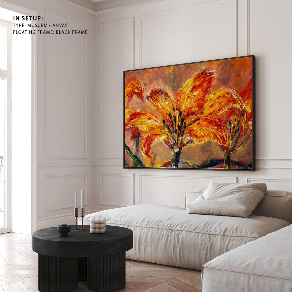 Abstract impressionism magic flowers , Big Canvas Paintings