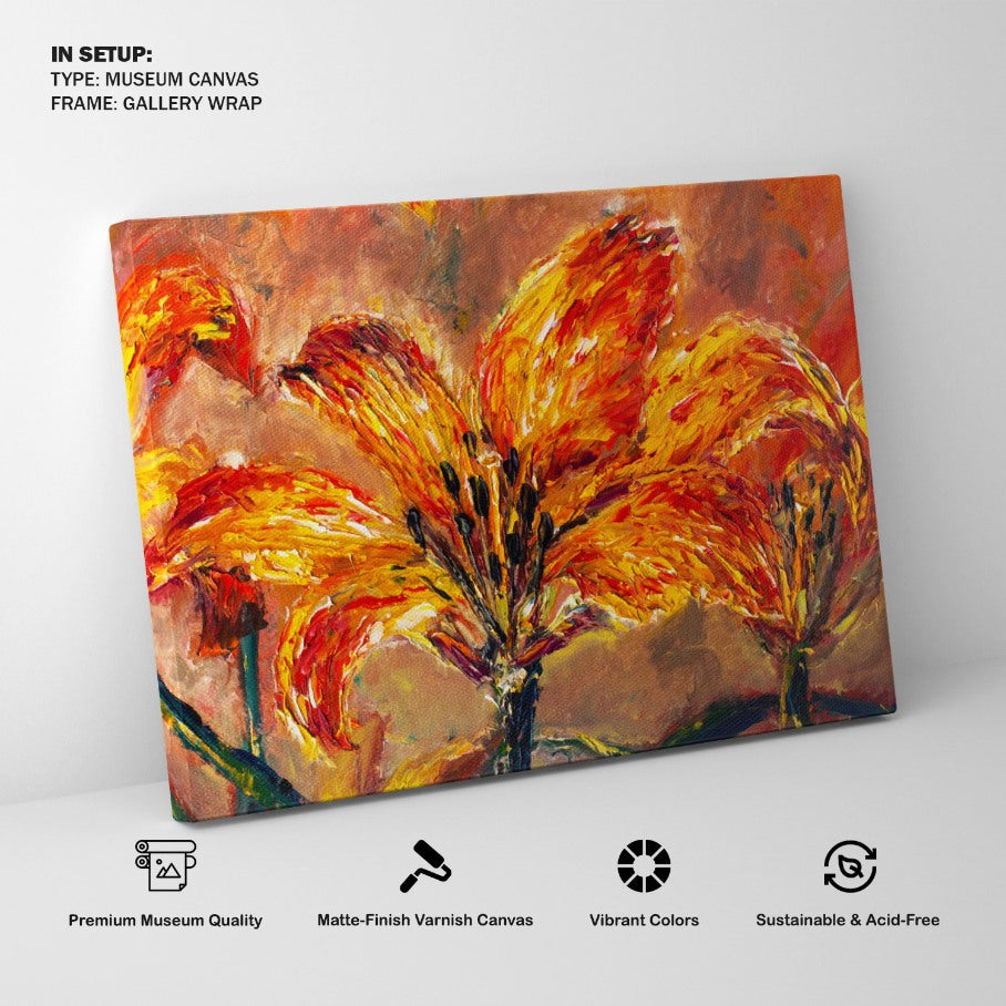 Abstract impressionism magic flowers , Big Canvas Paintings