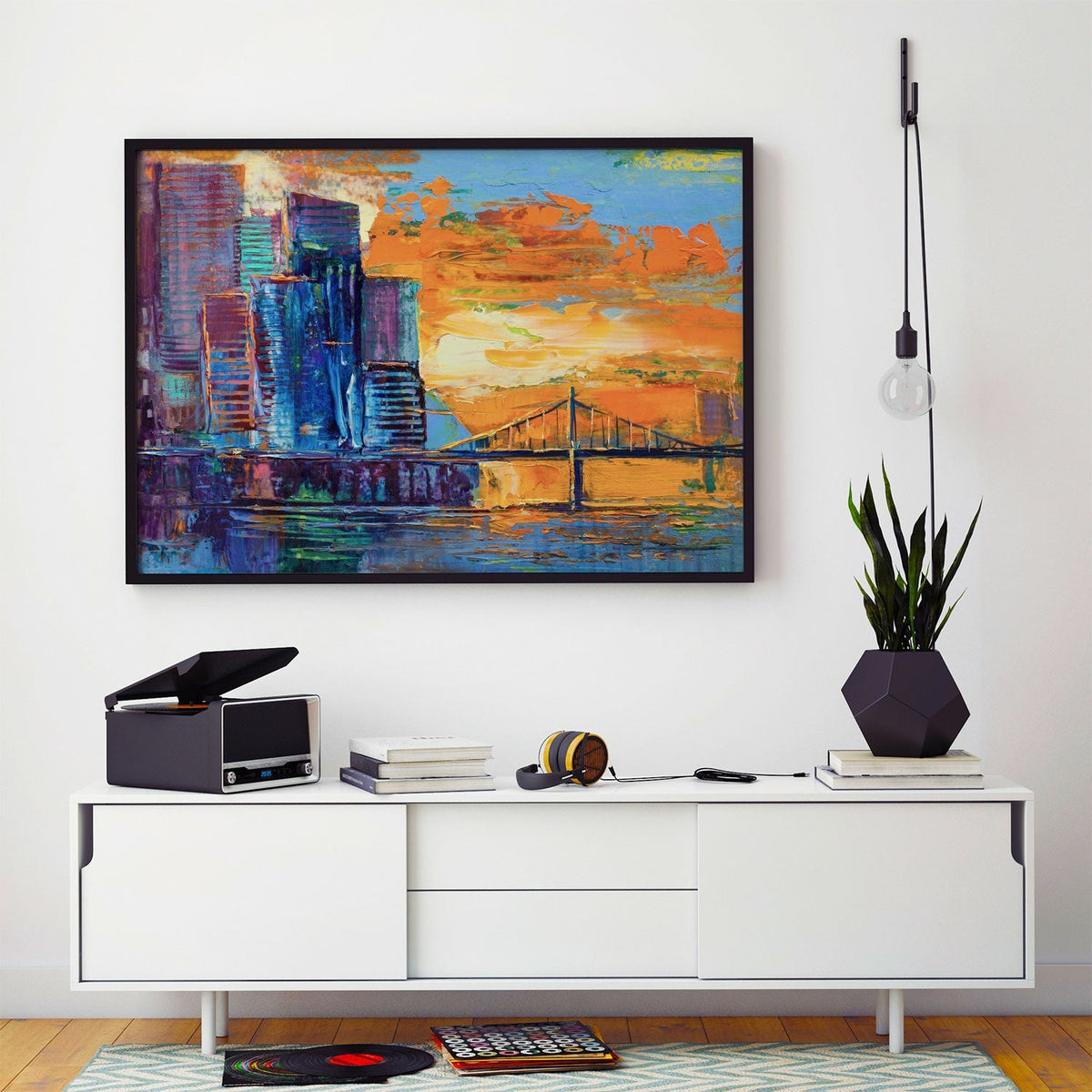Abstract  of Golgen Gate Bridge, Big Canvas Paintings