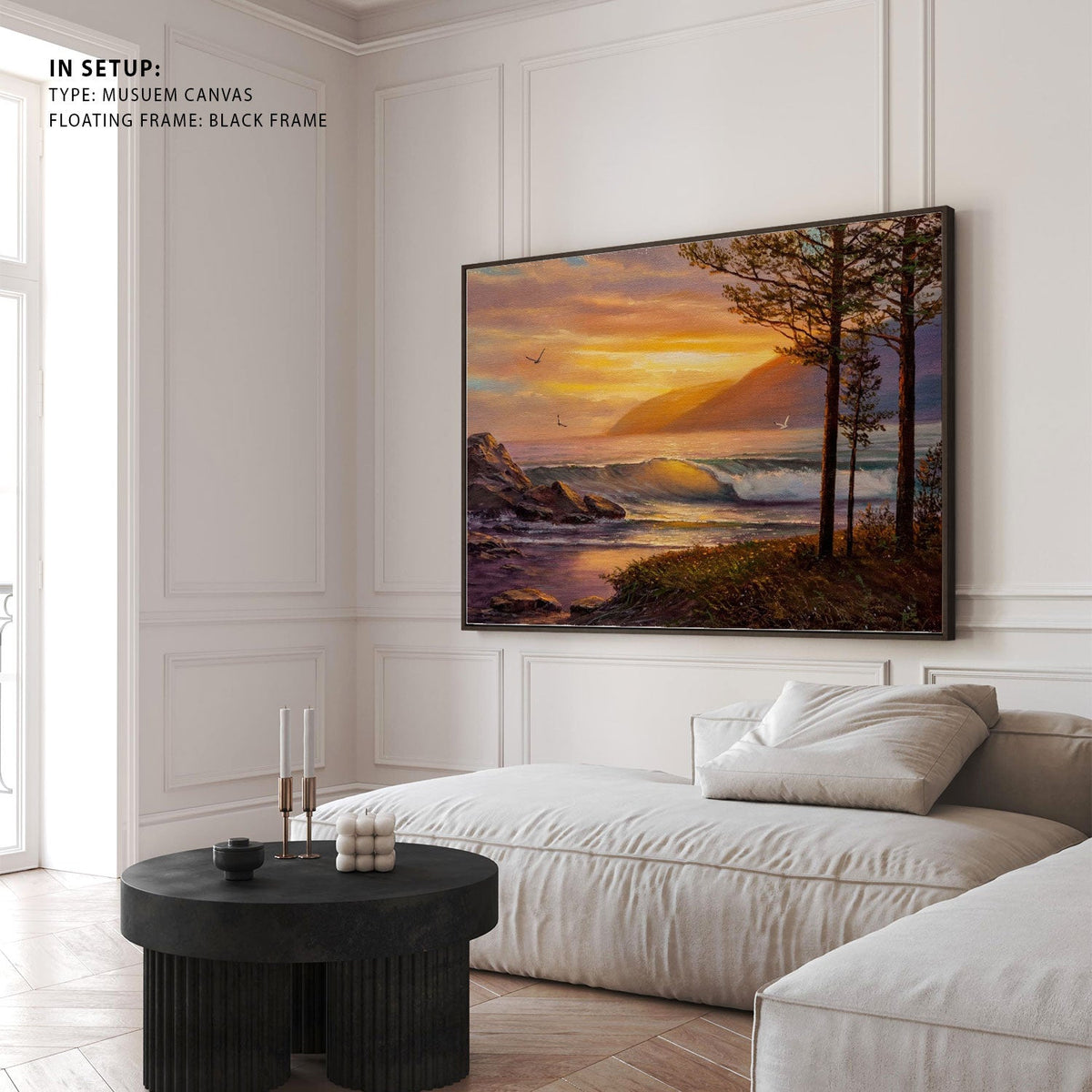 Pines on the coast of the Pacific Ocean , Big Canvas Paintings