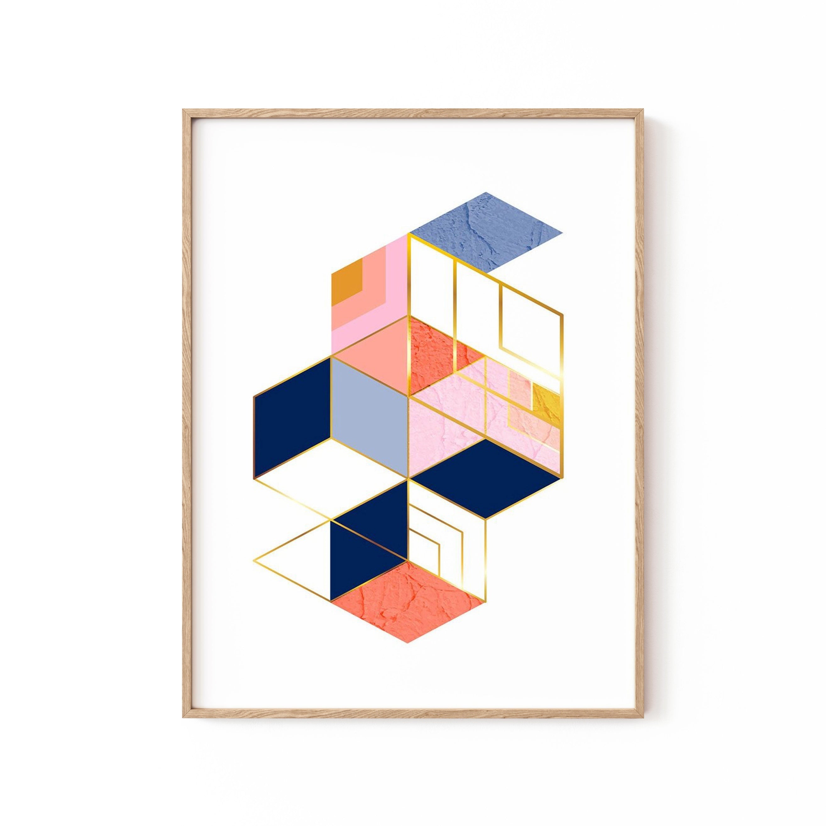 Geometric Color Block Art