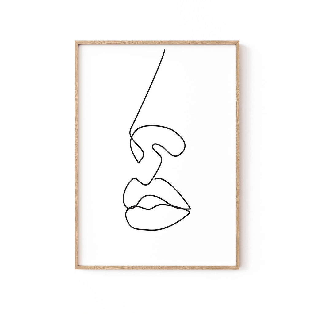 Touch Line Drawing Touch: Buy Best Framed One Line Art Painting Online – Dessine Art