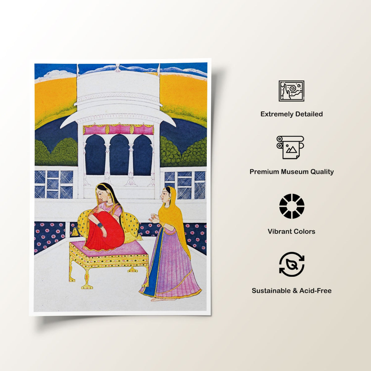 A Nakiya Rajasthani, Indian Miniature Paintings