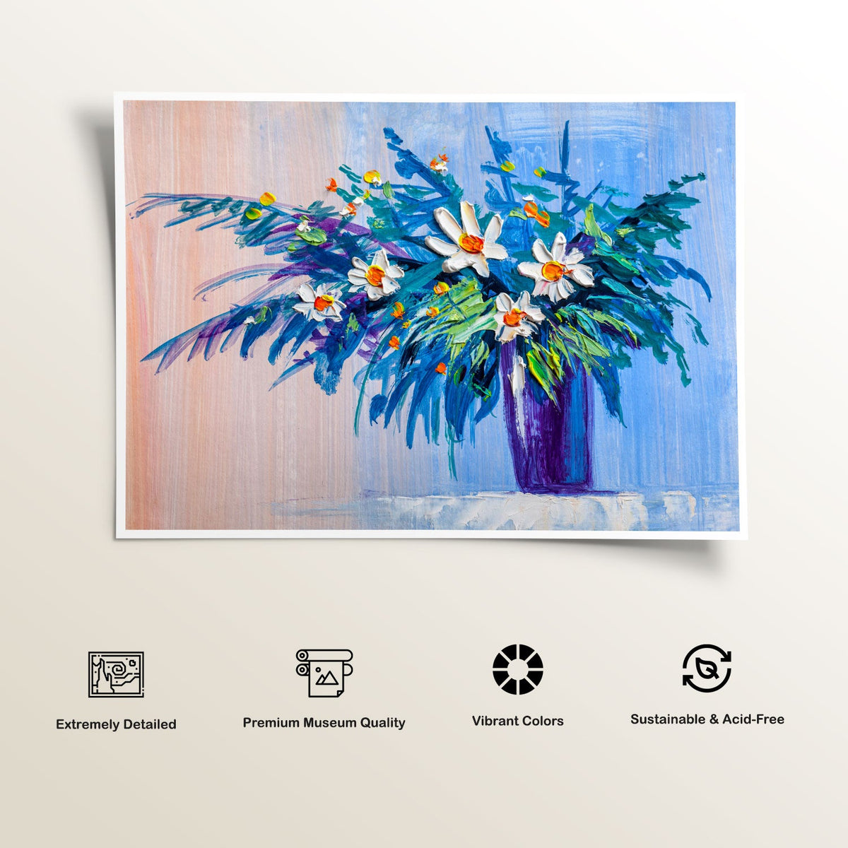 A Purple Flower Vase, Botanical Flower Paintings