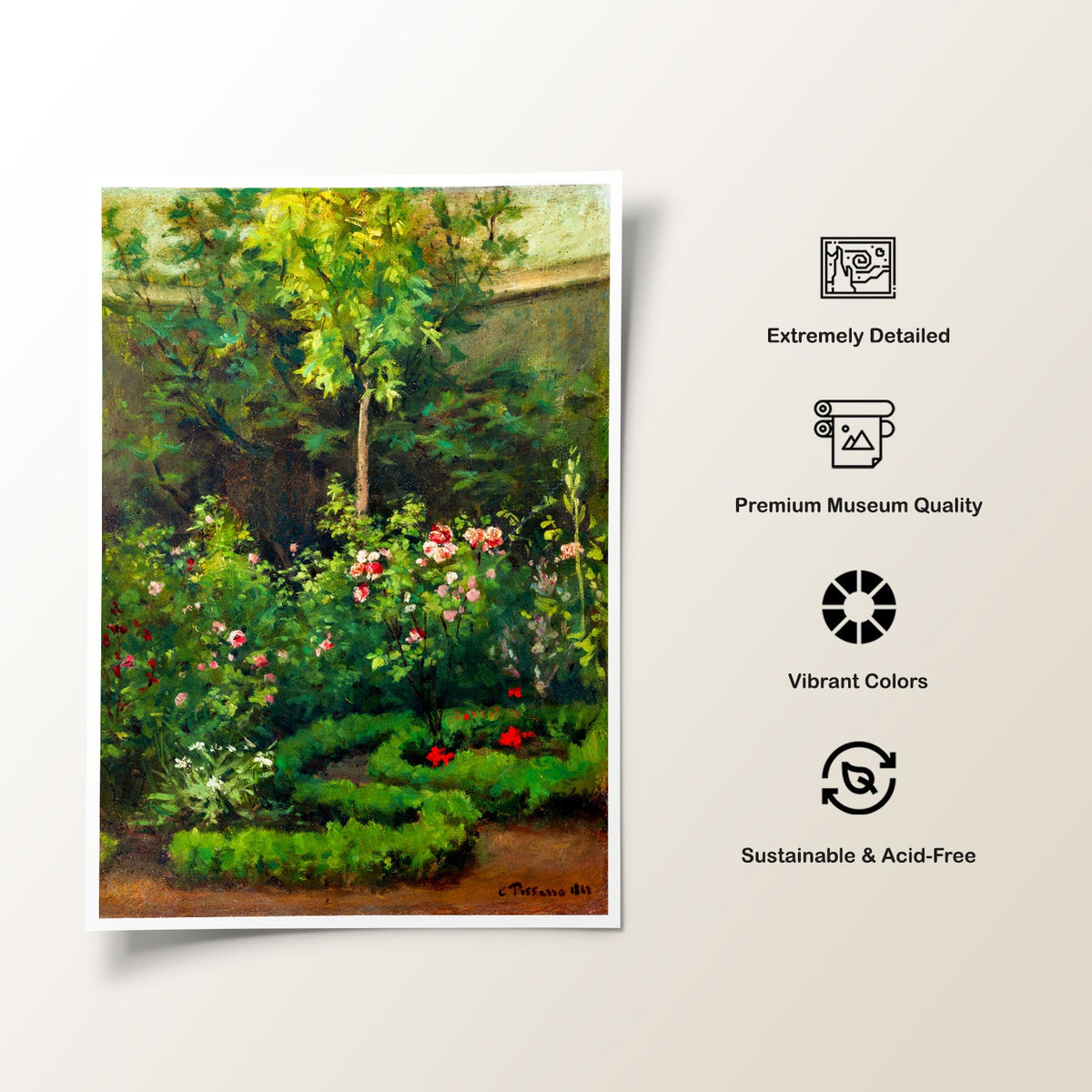 A Rose Garden, Botanical Flower Paintings