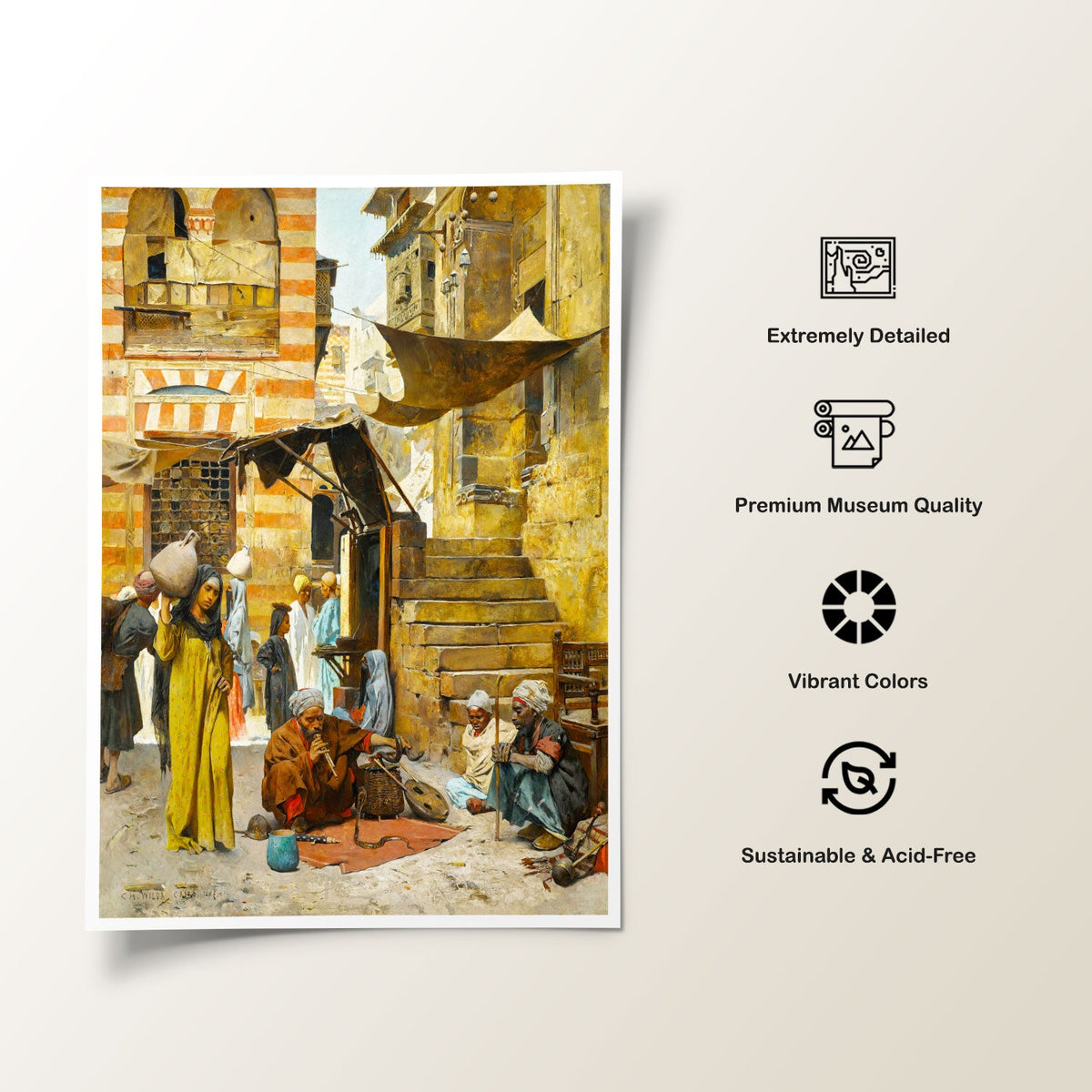 A Souk In Cairo, Egyptian Art Paintings