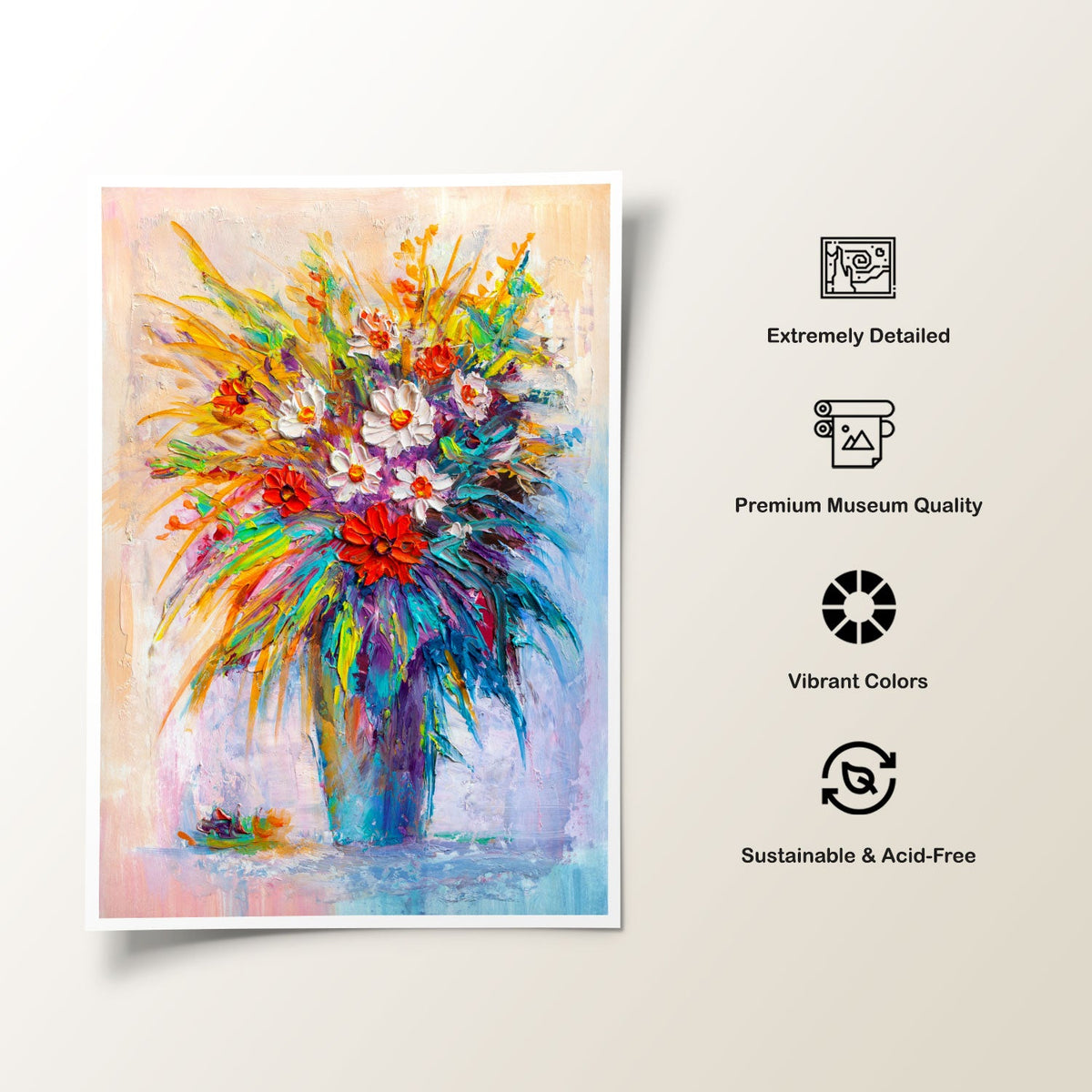 A Vase with flowers, Botanical Flower Paintings